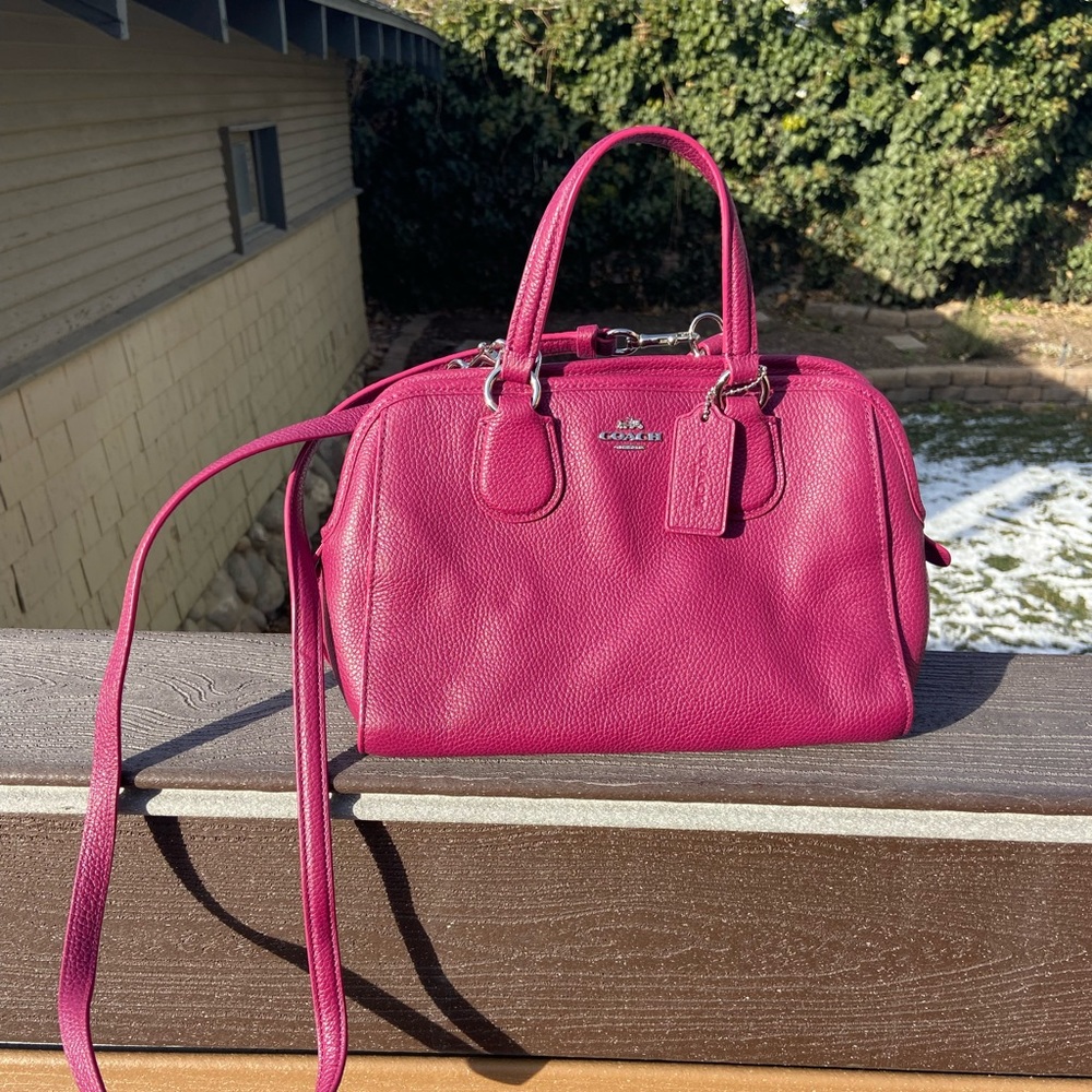Fuchsia Coach purse